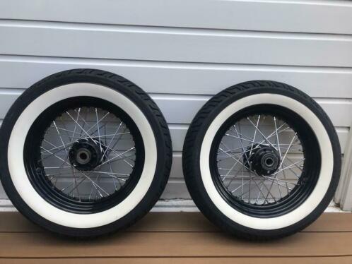 Harley Davidson 16inch wielen (21mm lagers)whitewallbanden