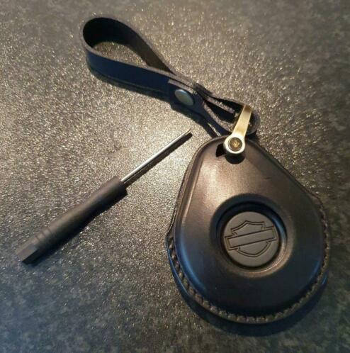 Harley Davidson alarm fob key case leer handgemaakt