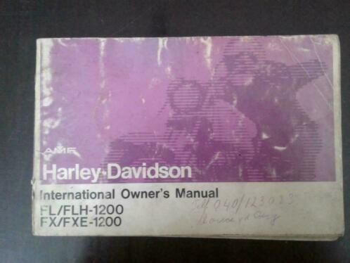 Harley Davidson FL FLH FX 1200 Owner039s Manual