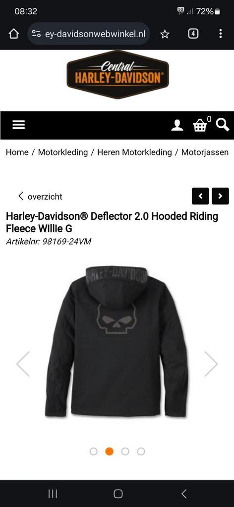 Harley Davidson Jacket hooded 2.0 zwart Nieuw