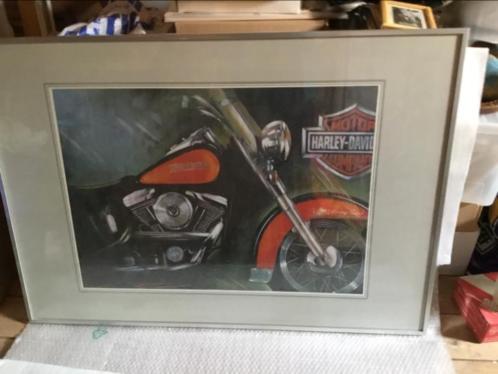 Harley Davidson motor in lijst 10170cm. I.p.s.