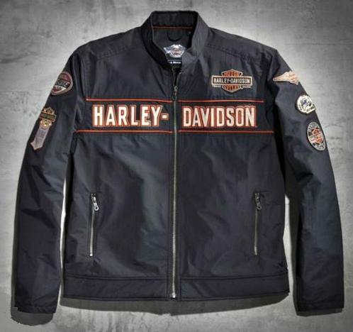 Harley Davidson nylon waterafstotende jas maat L zwart