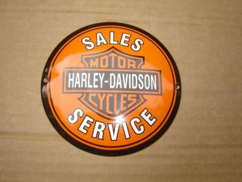 Harley Davidson sales service emaille bord. 