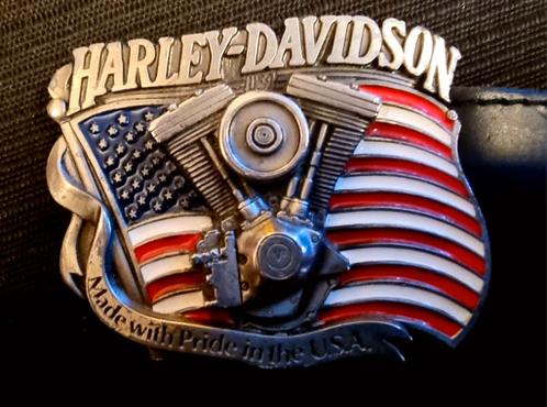 Harley Davidson vintage lederen Belt Buckle