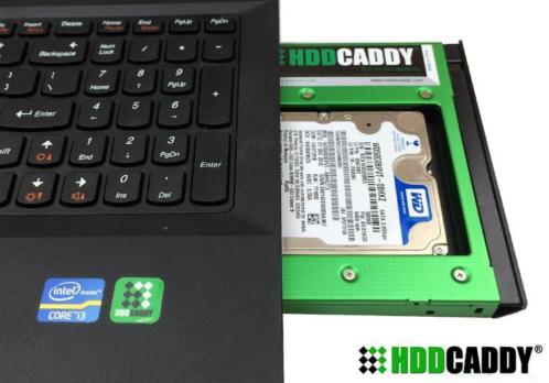 HDD Caddy voor een extra harde schijf of SSD in je laptop
