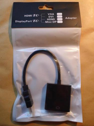 HDMI naar VGA - adapter - NIEUW Apple Windows Zwart 3J