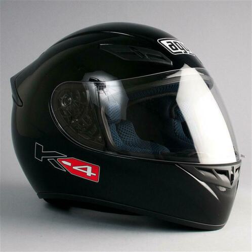 Helm AGV K-4 Solid Zwart (Integraalhelmen, Motorhelmen)