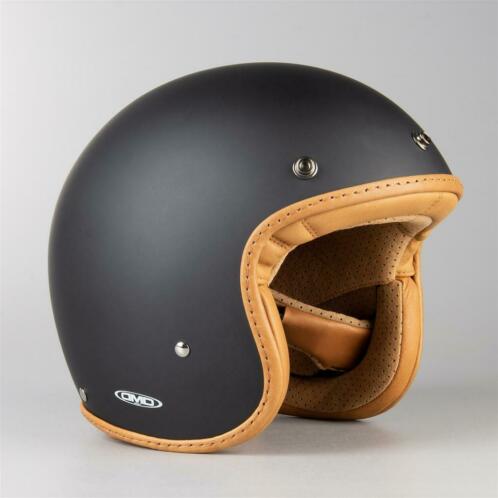 Helm DMD Leather Pillow Matt Zwart-Bruin (Jethelmen)