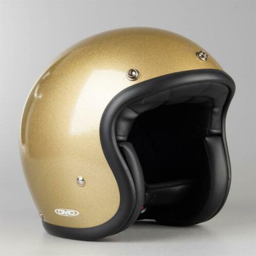 Helm DMD Vintage Glitter Goud (Jethelmen, Motorhelmen)