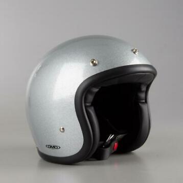 Helm DMD Vintage Glitter Zilver (Jethelmen, Motorhelmen)