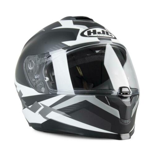 Helm HJC C70 Troky Mat Zwart-Wit-Grijs (Integraalhelmen)