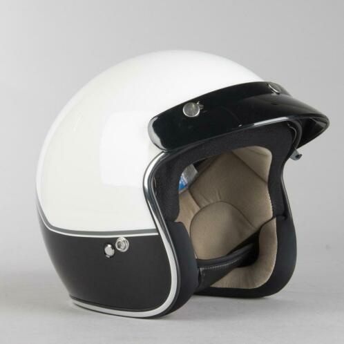 Helm IXS 77 2.2 Wit-Zwart-Zilver (Jethelmen, Motorhelmen)