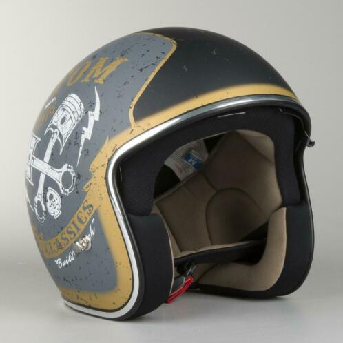 Helm IXS HX 77 Custom Matzilver-Zwart (Jethelmen)