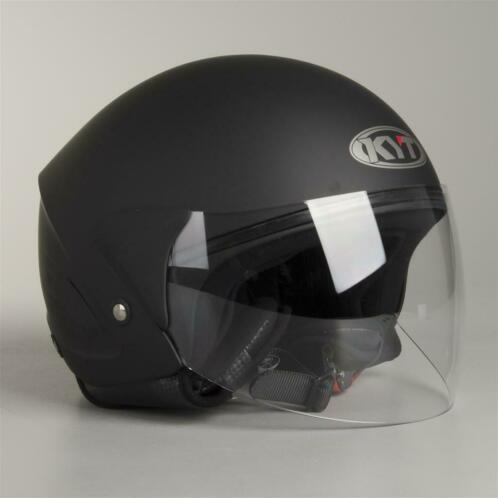 Helm KYT Cougar Mat Zwart (Open Helmen, Motorhelmen)
