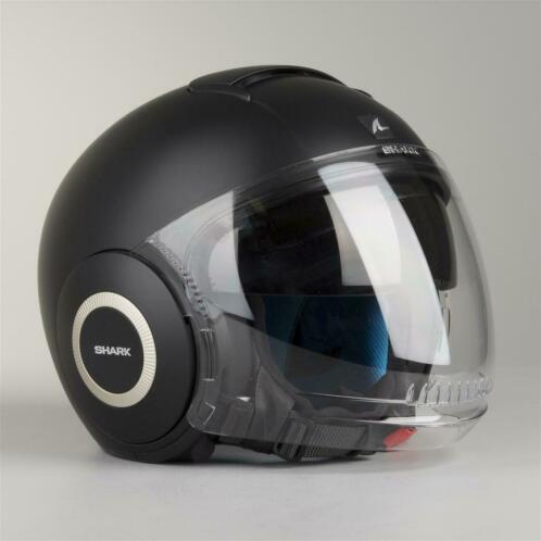 Helm Shark Micro Matzwart (Open Helmen, Motorhelmen)