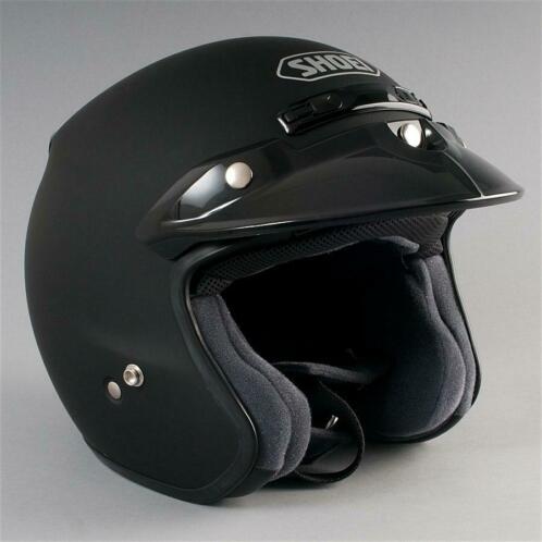 Helm Shoei RJ Platinum Mat Zwart (Open Helmen, Motorhelmen)