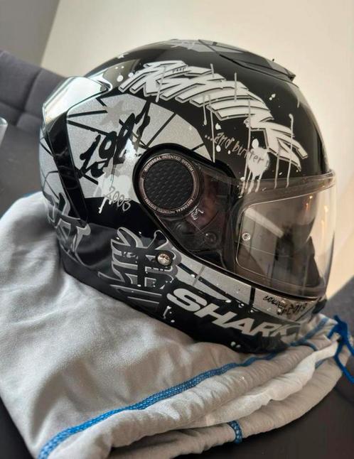 Helm Spartan 1.2 Lorenzo Catalunya GP Zwart Wit Glitter KWX