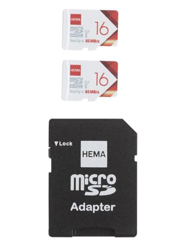 HEMA 2-pak micro SD kaarten 16GB van 25 voor 17,50 sale