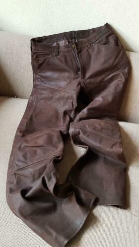 heren leren motorbroek maat 50
