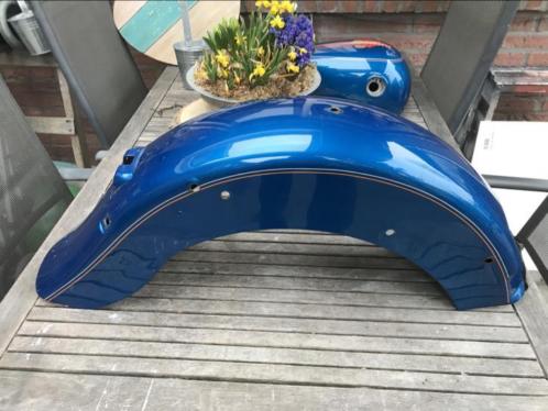 Heritage Softail of fatboy EVO achterspatbord blauw