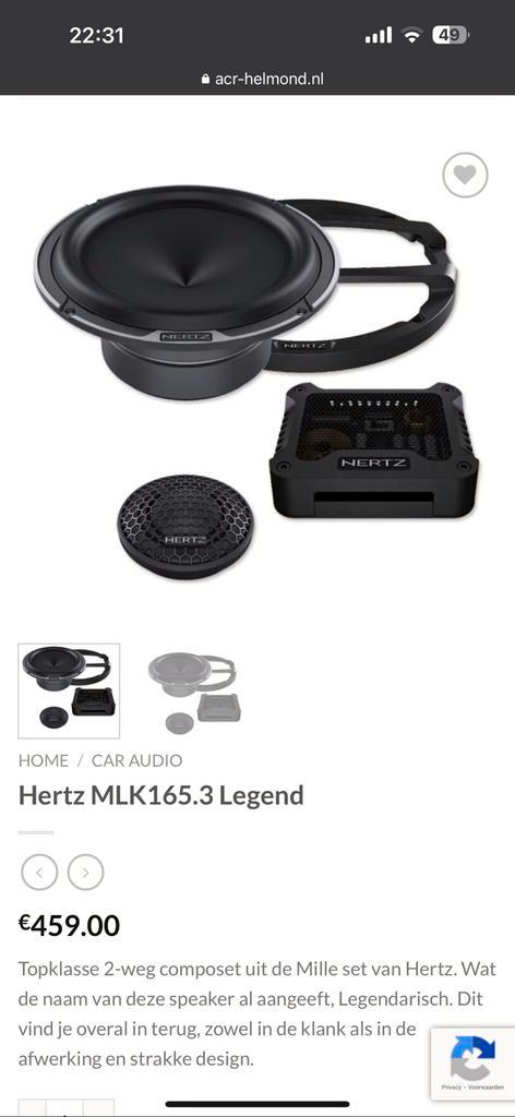 Hertz MLK165.3 Legend