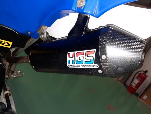 HGS carbonzwart uitlaatdemper Yamaha YZ250 2005 tm 2024
