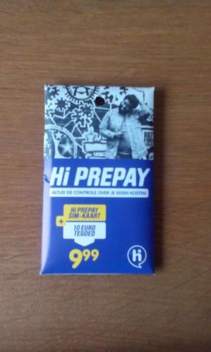 HI prepay simkaart  10 euro tegoed