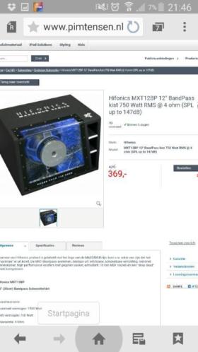 Hifonics subwoofer 750 rms 