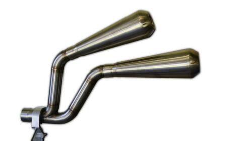 High Mount Twin Uitlaat Linkpipe BMW K100 (RVS)