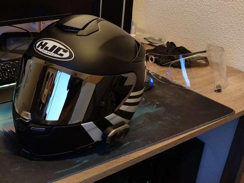 HJC 70 rpha stipe XL Motorhelm  mirrorvisor (inc 2 pinlock)