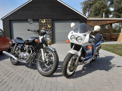 Honda cb550f 1976  en yamaha fzr1000  1987.