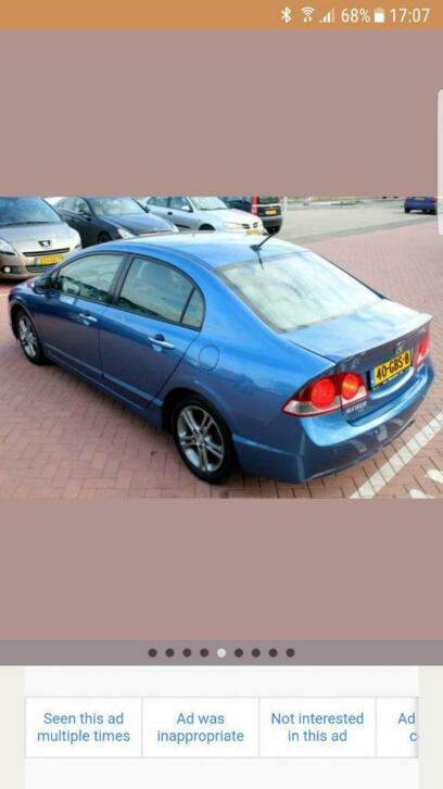 Honda Civic 1.3 Vtec Hybrid 4DR C-tr. 2008 Blauw NAP