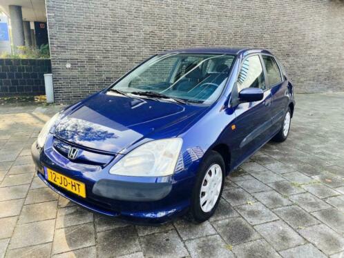 Honda Civic 1.4 I S 5 DEURS 2002 Blauw NIEUWE APK AIRCO