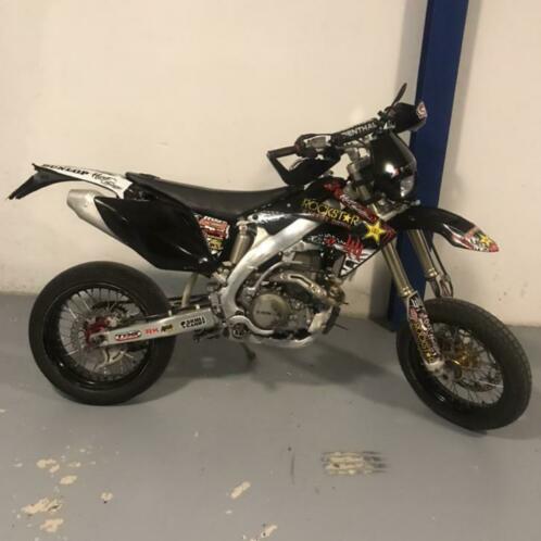 Honda crf450 supermotard met crosswielen erbij