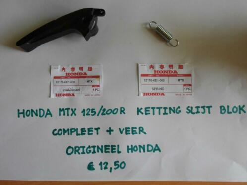 Honda MTX125200R Ketting slijt blok compleet Nieuw Set .