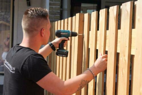 Hout-Beton schutting incl. aanlegkosten  Voordeligste in NL