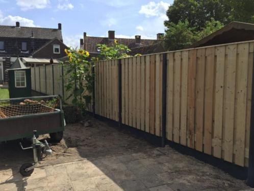 HOUTBETON schutting antraciet 21 planks