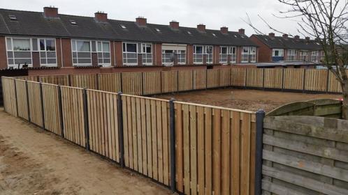 HOUTBETON schutting antraciet 21 planks