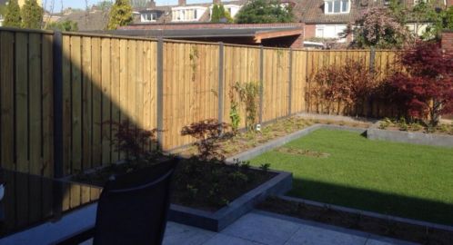Houtbeton schutting incl. BTW en plaatsing