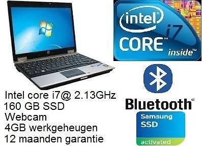 HP 2540p i7 2.13 GHz. 160 GB SSD, 4GB, Webcam, Office, Win7