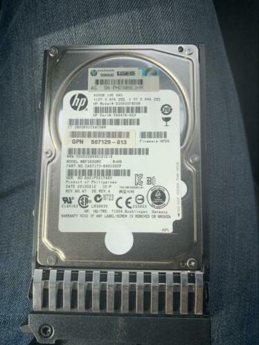 HP 600gb SAS 10k DP 2.5 incl bracket