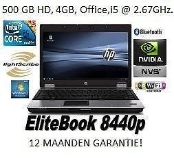 HP 8440P i5  2.67 GHz. 320 GB, 4GB, Office, HD, Windows 7