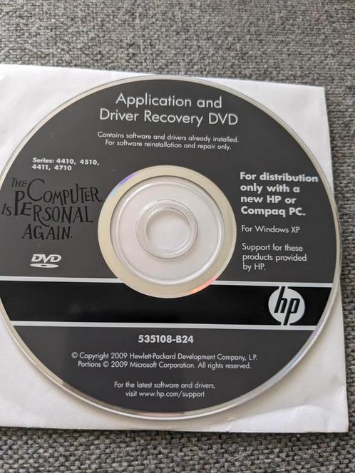 HP Application and driver recovery DVD