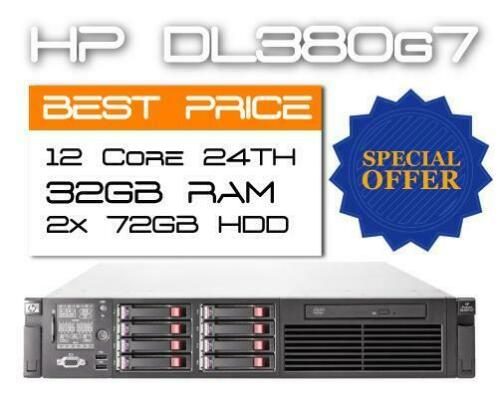HP DL380 G 12 Core 24TH 32GB RAM2x 72GB 10K SAS server