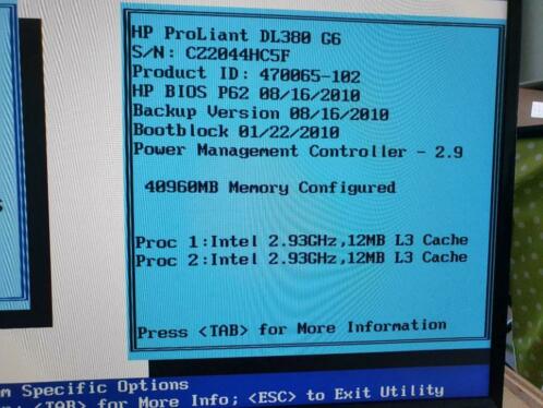 HP DL380 G6 server 2x XEON CPU