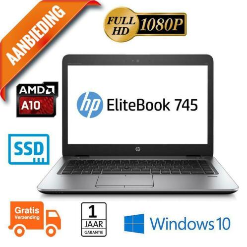 HP Elitebook 745 G3  AMD A10Pro 8700B  256SSD  8GB  FHD