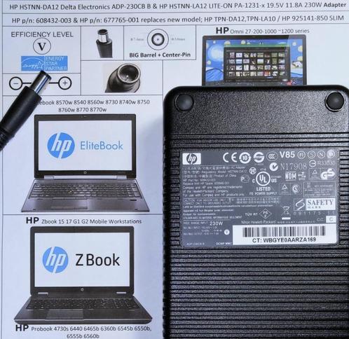 HP Elitebook 8750w 8760w 8770w Zbook Probook 230W AC Adapter