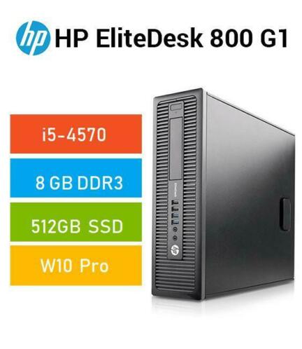 HP EliteDesk 800 G1 SSF 8GB DDR3 512GB SSD W10 Garantie 1 Jr