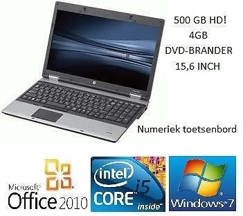 HP Probook 6550b i5, 4GB ,Windows 7, Office, 500 GB HD, DVD