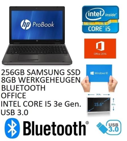 HP Probook 6570b, 8GB, 256GB SSD, USB 3.0, Office, Webcam